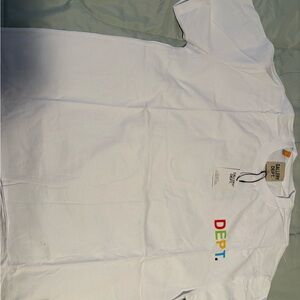 Gallery Dept White Short Sleeve Tee with Colorful Logo
